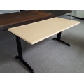 Inscape Blonde and Black Height Adjust Training Table 72 x 23"
